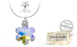 Swarovski® Elements hópehely medál, 45 cm-es ezüst kígyólánccal! Csillogj igazi dívaként!