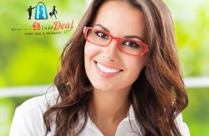 Vékonyított lencsés női szemüveg készítése, fúrt kerettel, szemvizsgálattal, tokkal és törlőkendővel